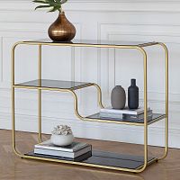 Консоль SIENA, золотая, тонированное стекло