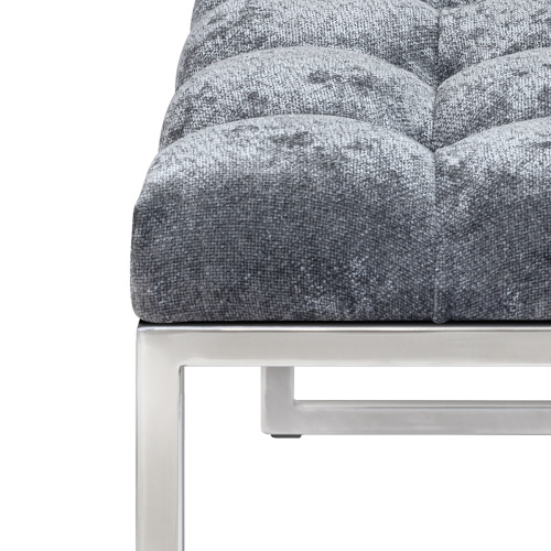 Банкетка ALBA, н/ж сталь, Steel Grey, каретная стяжка, 110*40*45 фото 7