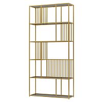 Стеллаж SOHO, золотой, стекло