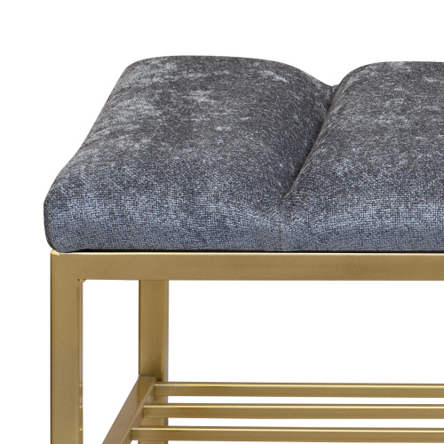 Банкетка RUBY, золотая, Steel Grey, Bulon, 110*40*43,5 фото 11