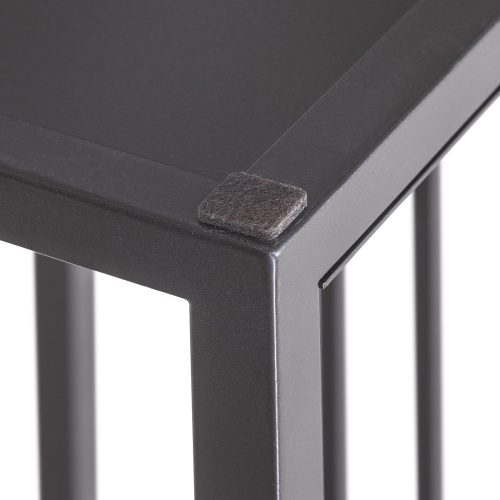 Дровница SOHO с полкой, черная, столешница дерево, 40*30*120 фото 13