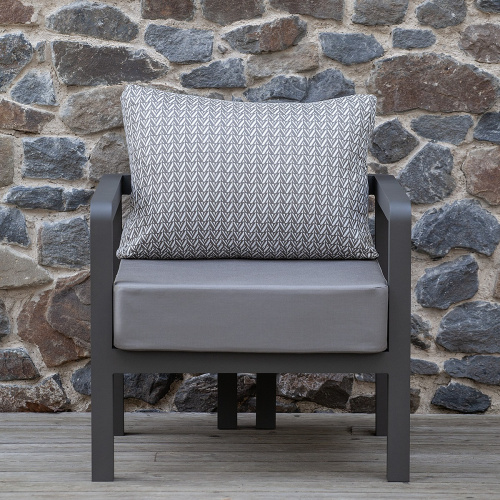 Кресло уличное AMALFI, каркас алюминий цвет LAVA, подушки ткань водонепр. Stone