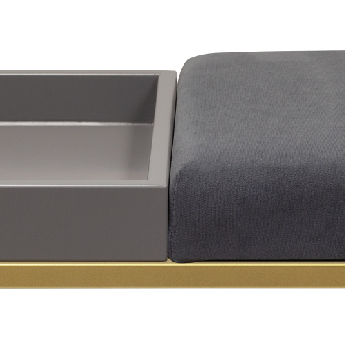 Банкетка ALBA BOX, золотая, Mouse Grey, GreyBox, 85*40*45 фото 4