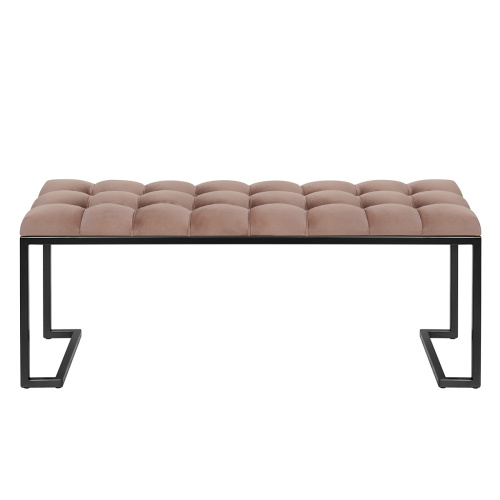 Банкетка OMEGA, черная, Mocco, каретная стяжка, 110*40*45 фото 7