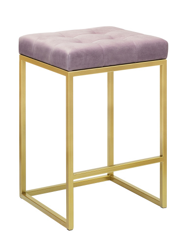 Стул полубарный SOHO, золотой, Dusty Pink