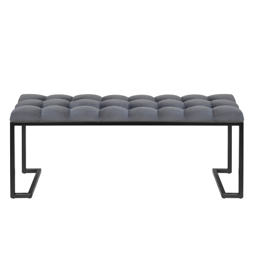 Банкетка OMEGA, черная, Mouse Grey, каретная стяжка, 110*40*45 фото 7