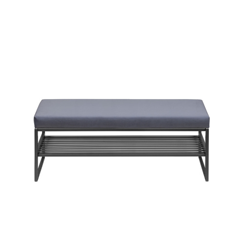 Банкетка RIMINI, черный, Light Blue, 110*40*45