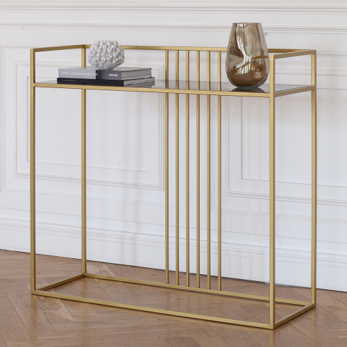 Консоль SOHO, золотая, тонированное стекло, 100*35*94