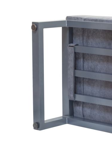 Набор садовой мебели CAPRI / 2 предмета: кресло, пуф / серый (S1B) фото 11