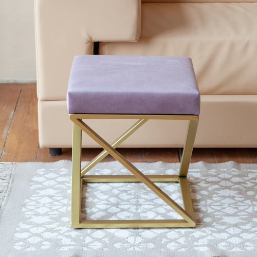 Пуф Chelsea, золотой, Dusty Pink, 40*40*45 фото 5