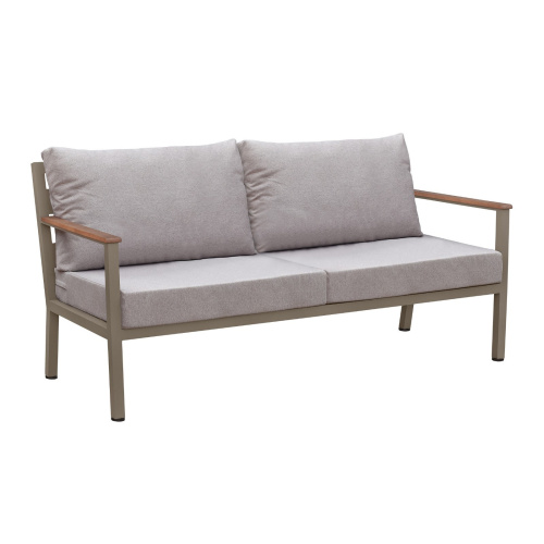 Диван уличный SANTORINI, алюминий PECAN, рогожка BAHAMA ASH, дерево фото 10