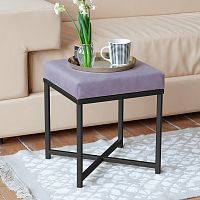 Пуф CRUZ, черный, Dusty Pink