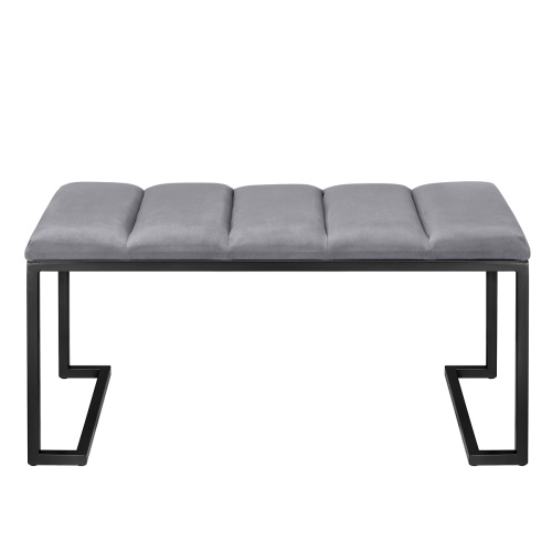 Банкетка OMEGA MINI, черная, Light Blue, Bulon, 85*40*43,5