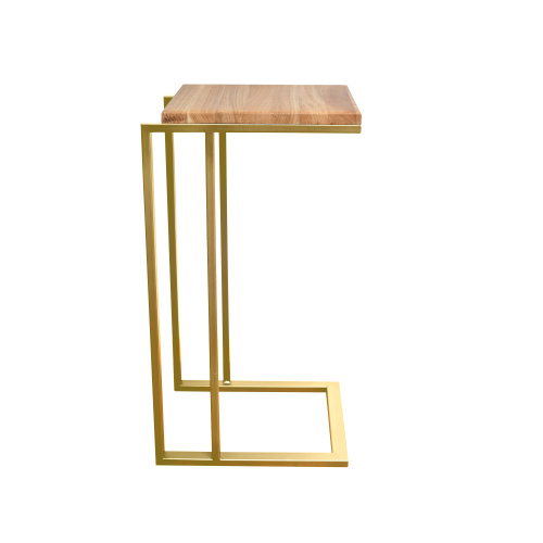 Столик кофейный приставной, золотой 330 фото 2