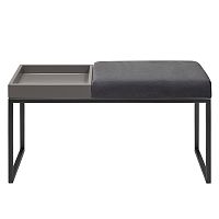 Банкетка ALBA BOX, черная, Mouse Grey, GreyBox, 85*40*45