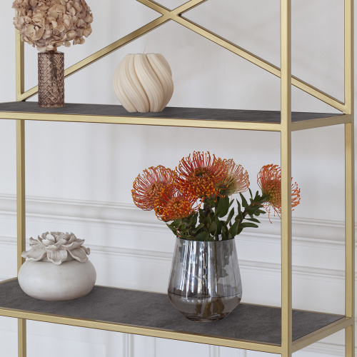 Стеллаж KARIN-800, золотой, керамика антрацит фото 8