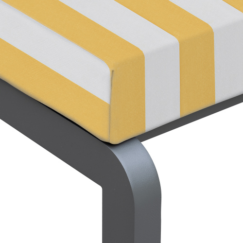 Шезлонг AMALFI, каркас алюминий цвет LAVA, подушки ткань водонепр. Yellow Stripes фото 10