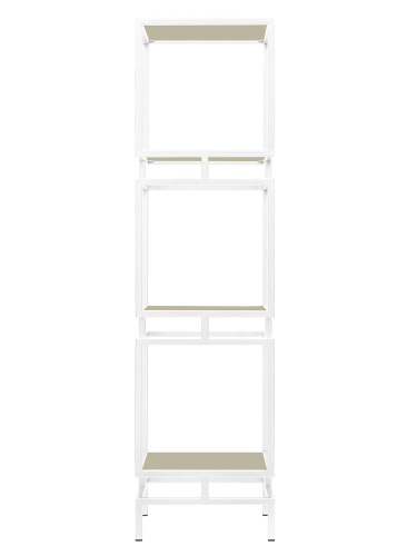 Стеллаж CUBIC-3, белый, ЛДСП Серый камень, 40*40*150,5