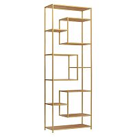 Стеллаж OLIVIA, золотой, ЛДСП Робиния