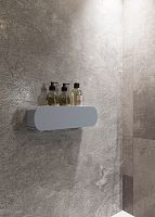 Полка для ванной комнаты OMEGA, 50 см, нерж. сталь, серая