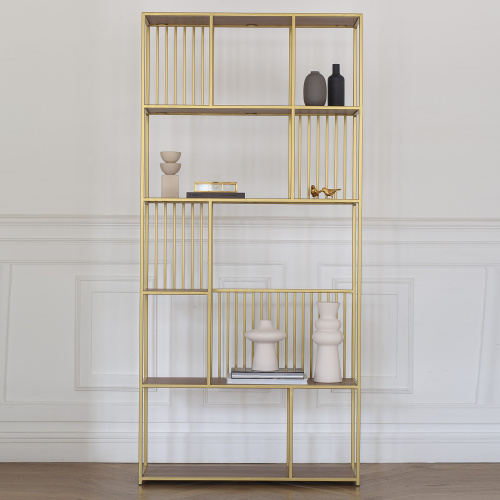 Стеллаж SOHO, золотой, ЛДСП Робиния фото 2