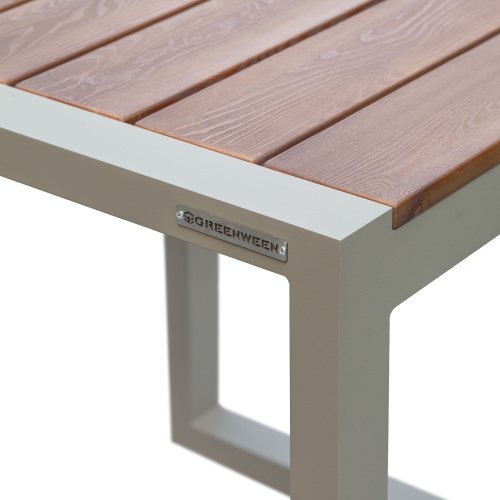 Набор садовый обеденный SANTORINI / 3 предмета: стол 70*70 и 2 стула / бежево-серый/серый (S2) фото 15