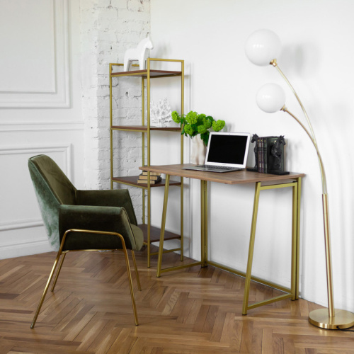 Cтол складной SKANDI, золотой/дуб канзас фото 2