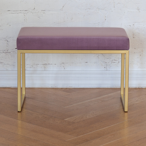 Банкетка ALBA SMART, золотая, Dusty Pink, 65*35*45