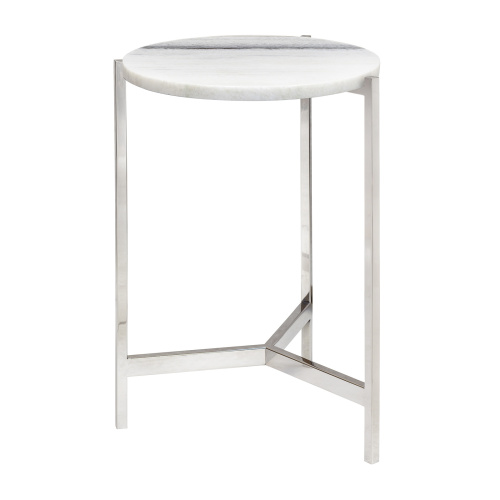 Столик кофейный ODRI, н/ж сталь, мрамор, 43,5*43,5*60,5