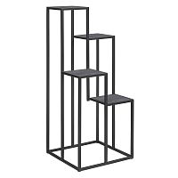 Столик подставка для цветов TORI, под 4 кашпо, черный, столешницы керамика Antracite