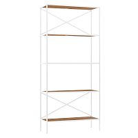 Стеллаж KARIN-800, белый, ЛДСП Робиния