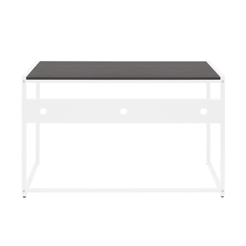 Стол письменный Rimini, белый, ЛДСП Черный, 120*65*75 фото 13