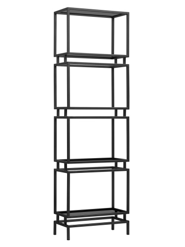 Стеллаж BRICK, черный, тонированное стекло фото 4