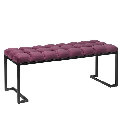 Банкетка OMEGA, черная, Marsala, каретная стяжка, 110*40*45 фото 2