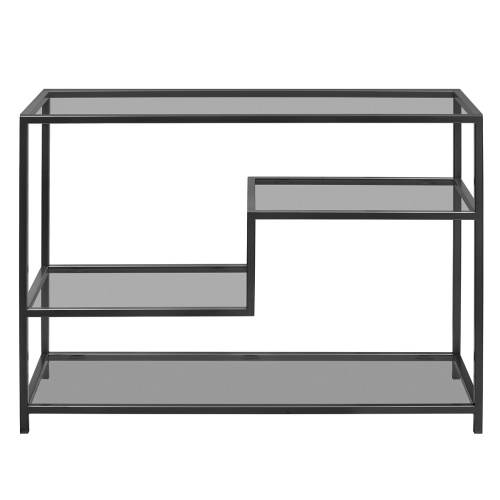 Консоль JAQLENE, черная, тонированное стекло, 100*35*81 фото 10