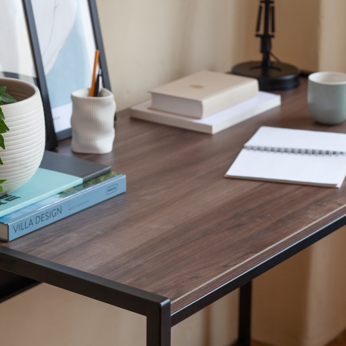 Стол письменный Rimini, черный, ЛДСП Орех Табак, 120*65*75 фото 4