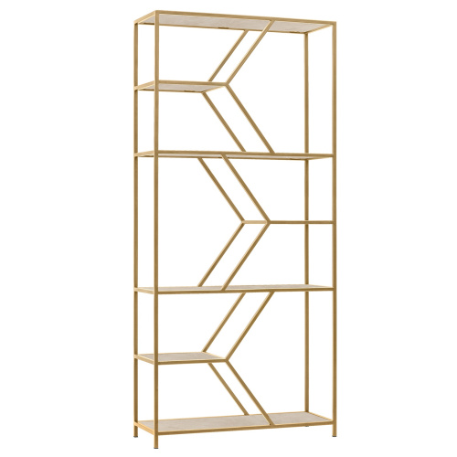 Стеллаж MALTA MINI, золотой, керамика Ivory, 80*30*175 фото 7