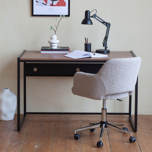 Стол письменный Rimini, черный, ЛДСП Орех, 120*65*75 фото 2