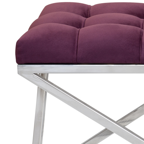 Банкетка ZUMA, н/ж сталь, Marsala, каретная стяжка, 110*40*45 фото 8