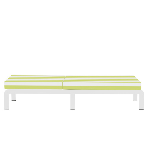 Шезлонг AMALFI, каркас алюминий цвет белый, подушки ткань водонепр. Green Stripes фото 8