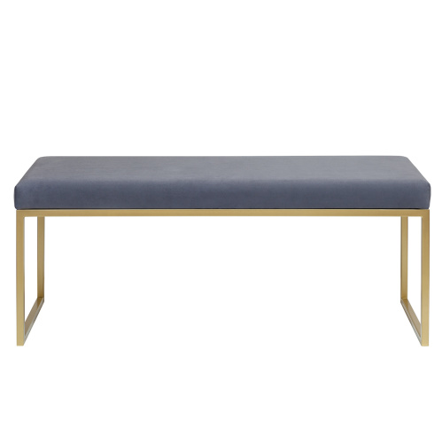 Банкетка ALBA, золотая, Light Blue, 110*40*45