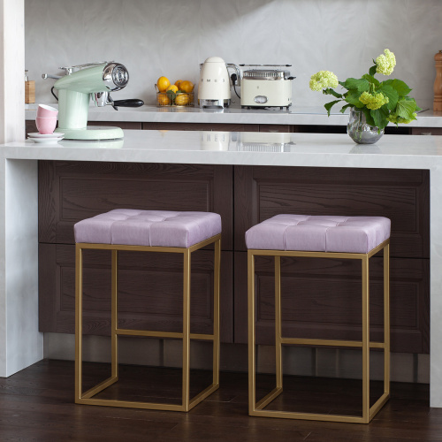 Стул полубарный SOHO, золотой, Dusty Pink фото 2