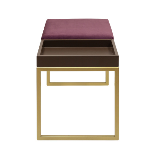 Банкетка ALBA BOX, золотая, Marsala, BrownBox, 85*40*45 фото 3