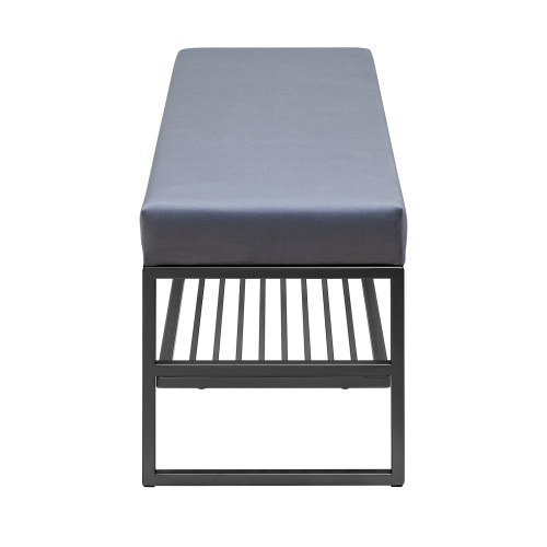 Банкетка RIMINI, черный, Light Blue, 110*40*45 фото 3