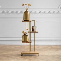 Стеллаж-подставка для цветов Loft 5, золотой, 40*23*80