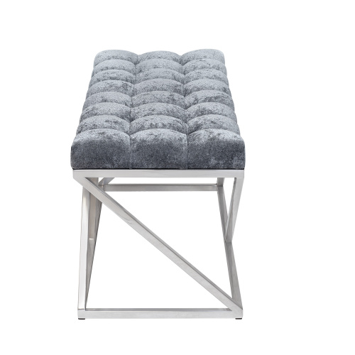 Банкетка ZUMA, н/ж сталь, Steel Grey, каретная стяжка, 110*40*45 фото 6