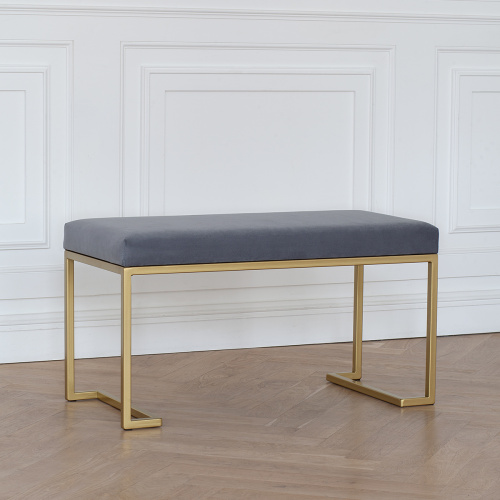 Банкетка OMEGA MINI, золотая, Light Blue, 85*40*45 фото 6