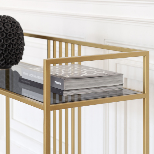 Консоль SOHO, золотая, тонированное стекло, 100*35*94 фото 3