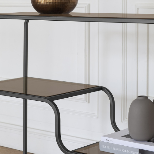 Консоль SIENA, черная, бронзовое стекло, 100*35*81 фото 3