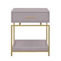 Тумба прикроватная KARIN MINI, золотая, МДФ LATTE